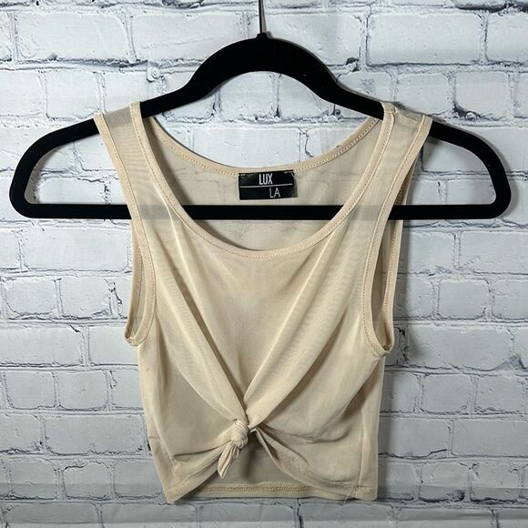 🌼 Lux LA Cream Crop Top - Size Small - Picture 1 of 3